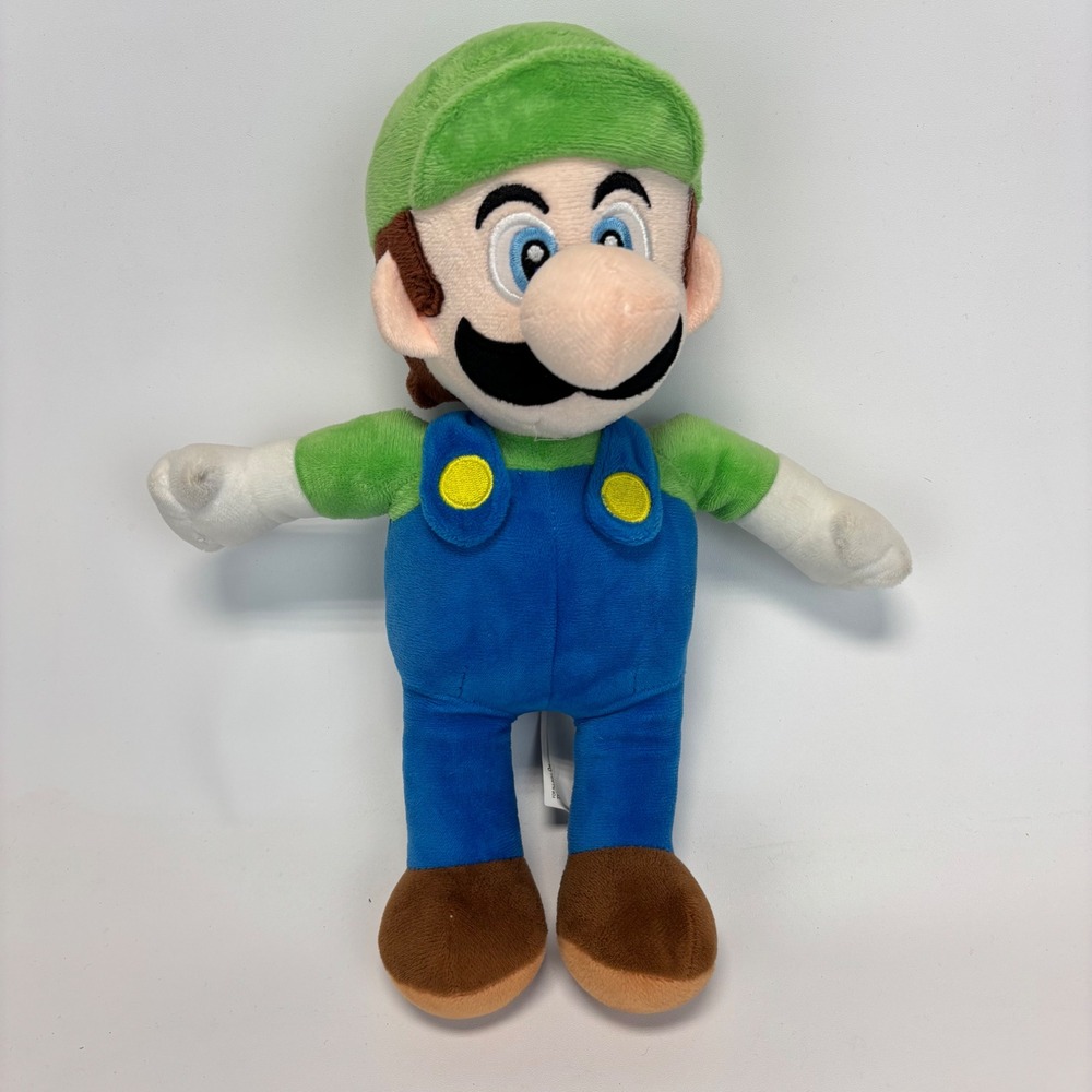 Nintendo Luigi Plush Toy Kids 12" Green Super Mario Bros Video Game Character